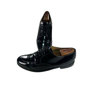 Cole Haan Mens Vintage Size 11.5 D Black Leather Split Toe Lace Up Derby Shoes